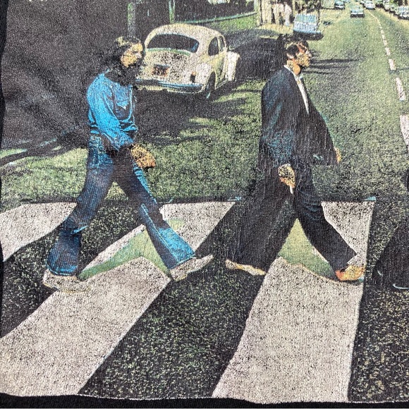 Beatles T Shirt Jersey Style Unisex Abbey Road Vintage Inspired 3/4 Sleeves - Picture 4 of 11